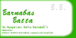 barnabas batta business card